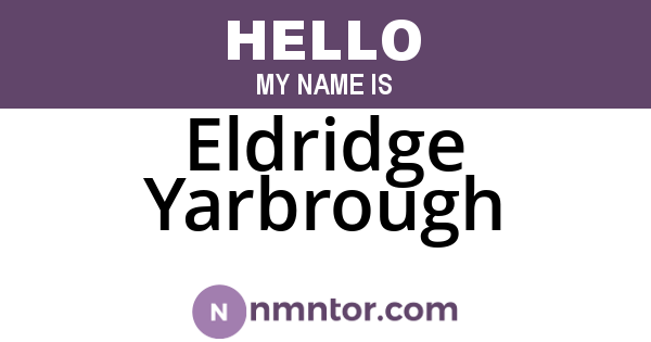 Eldridge Yarbrough