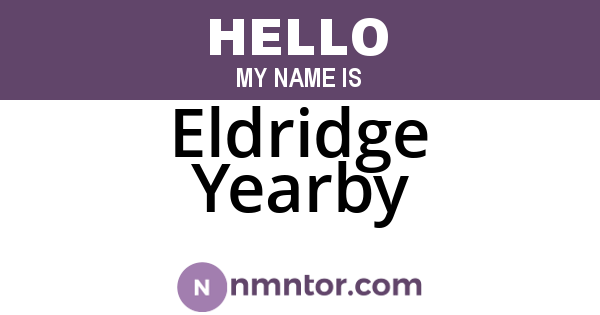 Eldridge Yearby