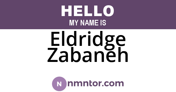Eldridge Zabaneh