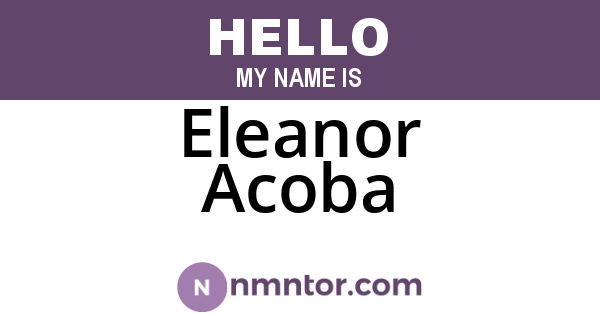 Eleanor Acoba