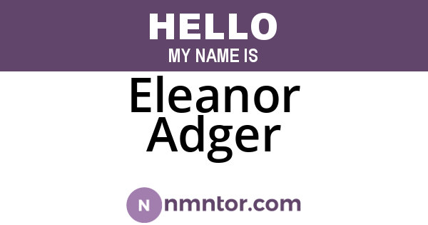 Eleanor Adger