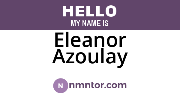 Eleanor Azoulay