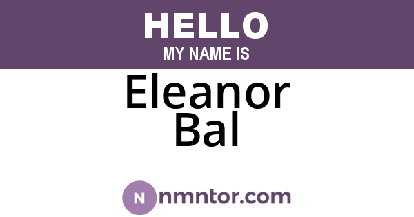 Eleanor Bal