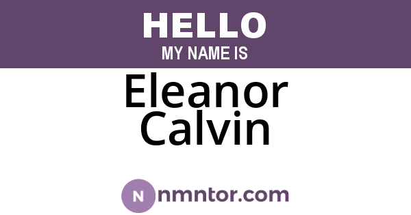 Eleanor Calvin