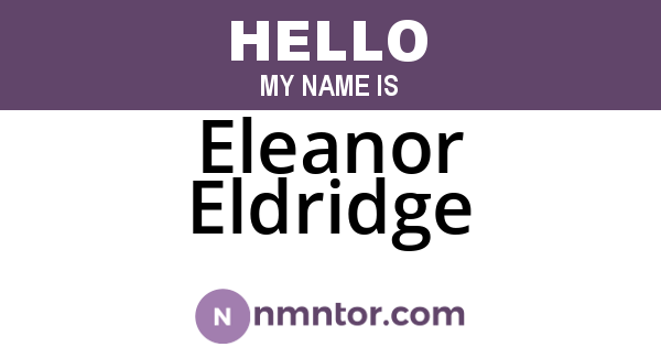 Eleanor Eldridge