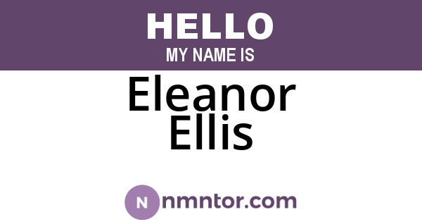 Eleanor Ellis