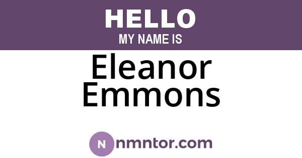 Eleanor Emmons