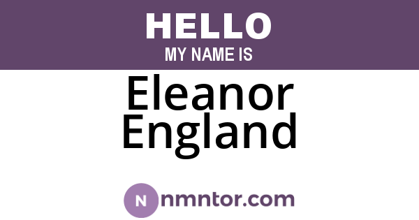 Eleanor England