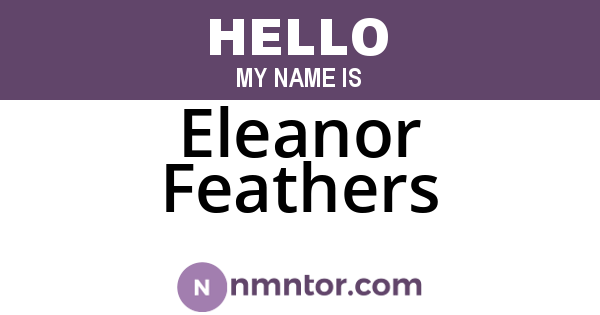 Eleanor Feathers