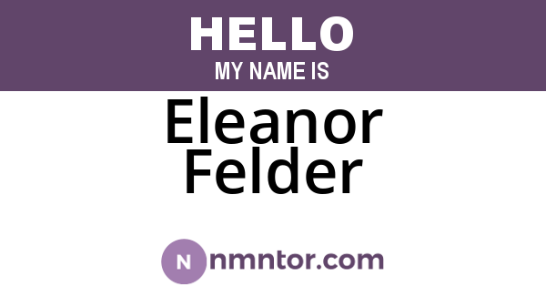 Eleanor Felder