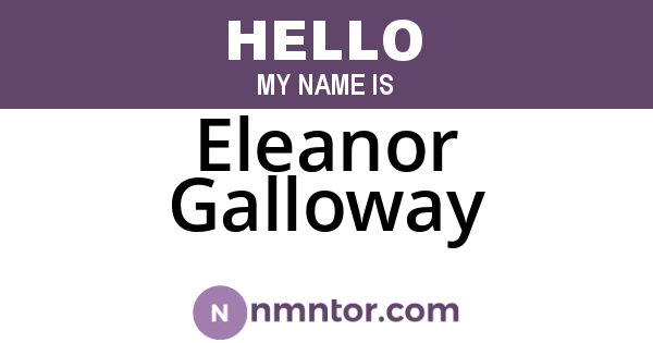 Eleanor Galloway