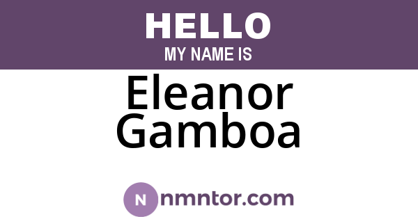 Eleanor Gamboa