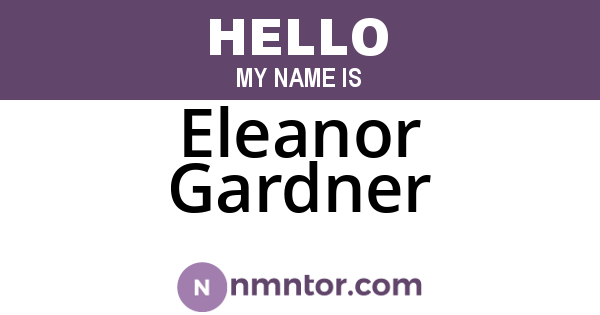 Eleanor Gardner