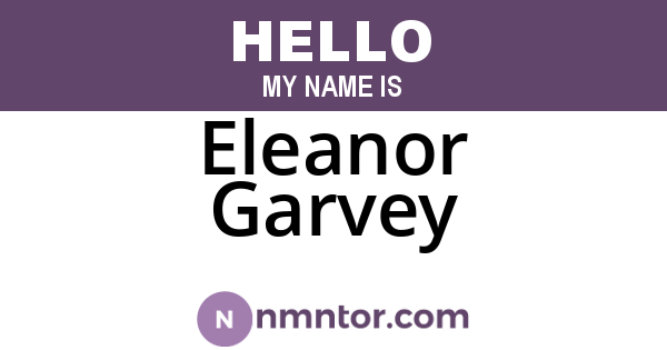Eleanor Garvey