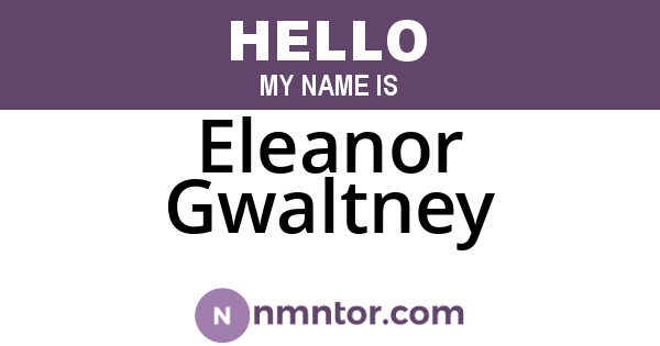 Eleanor Gwaltney