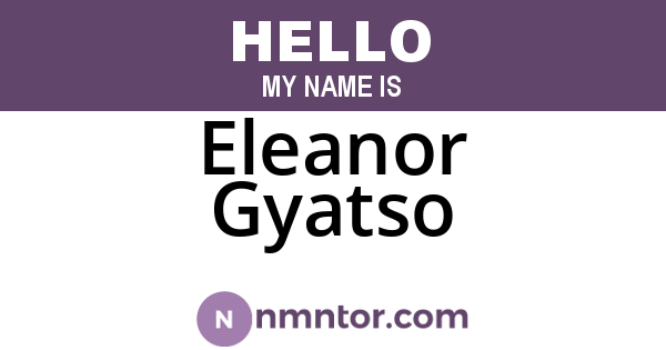 Eleanor Gyatso
