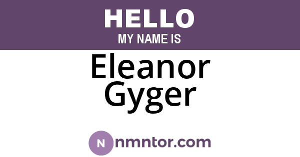 Eleanor Gyger