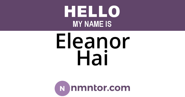Eleanor Hai