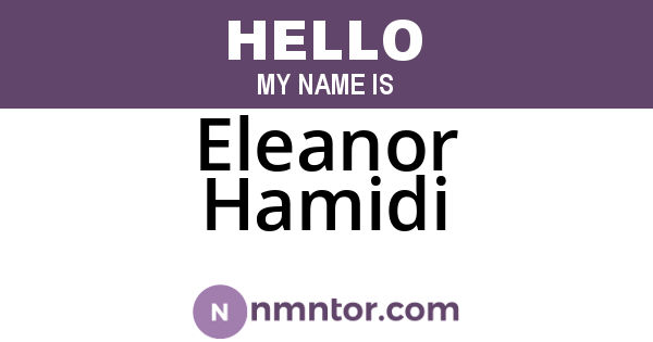 Eleanor Hamidi