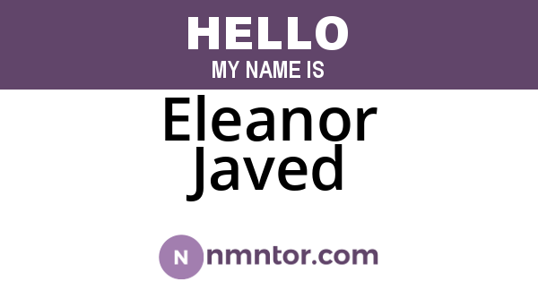 Eleanor Javed