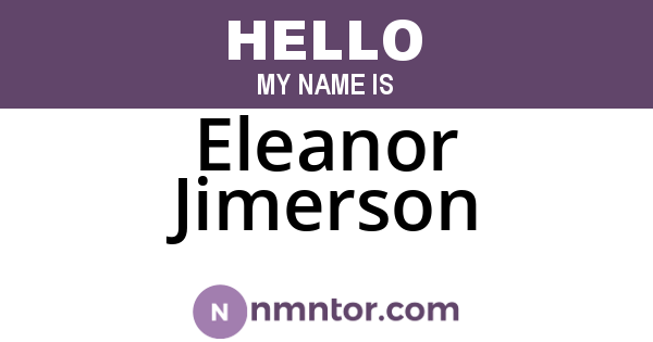 Eleanor Jimerson