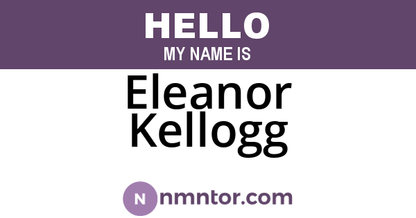 Eleanor Kellogg