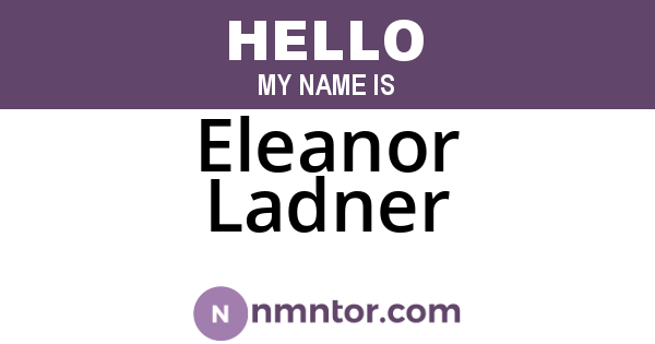 Eleanor Ladner