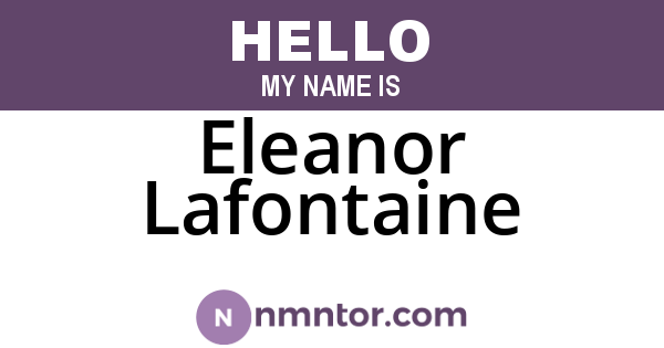 Eleanor Lafontaine