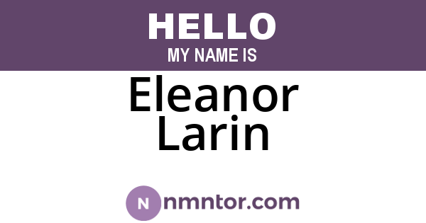 Eleanor Larin
