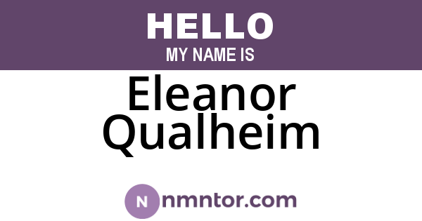Eleanor Qualheim