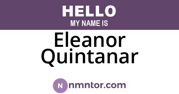 Eleanor Quintanar