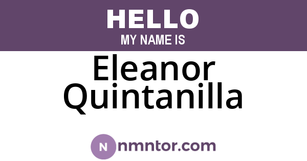 Eleanor Quintanilla