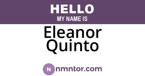 Eleanor Quinto