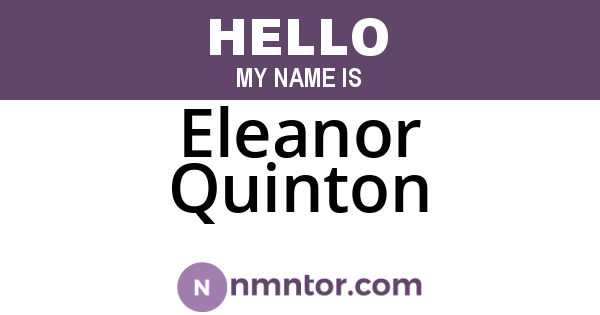Eleanor Quinton