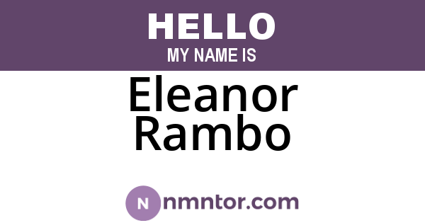 Eleanor Rambo