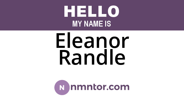 Eleanor Randle