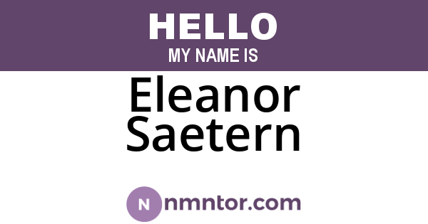 Eleanor Saetern