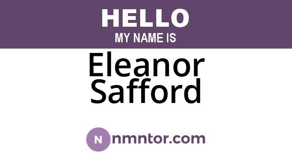 Eleanor Safford