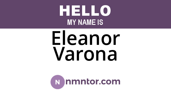 Eleanor Varona