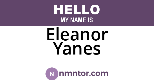 Eleanor Yanes