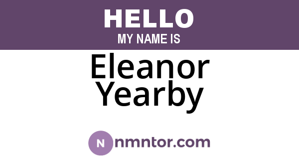 Eleanor Yearby
