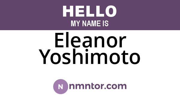 Eleanor Yoshimoto