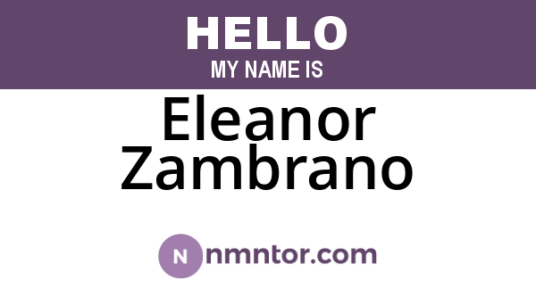 Eleanor Zambrano