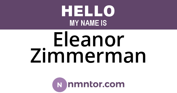 Eleanor Zimmerman