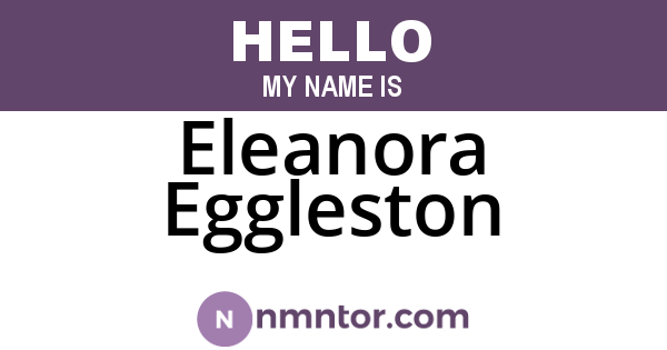 Eleanora Eggleston
