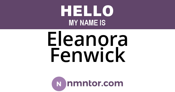 Eleanora Fenwick