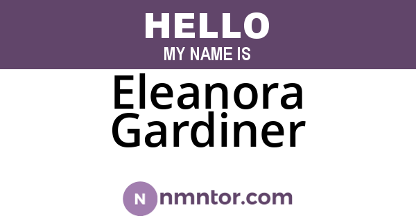 Eleanora Gardiner