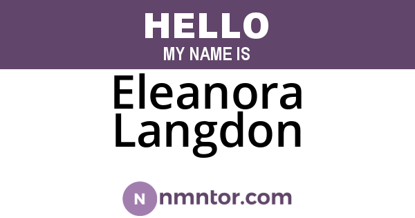 Eleanora Langdon