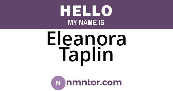 Eleanora Taplin
