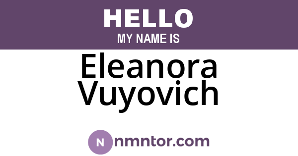 Eleanora Vuyovich